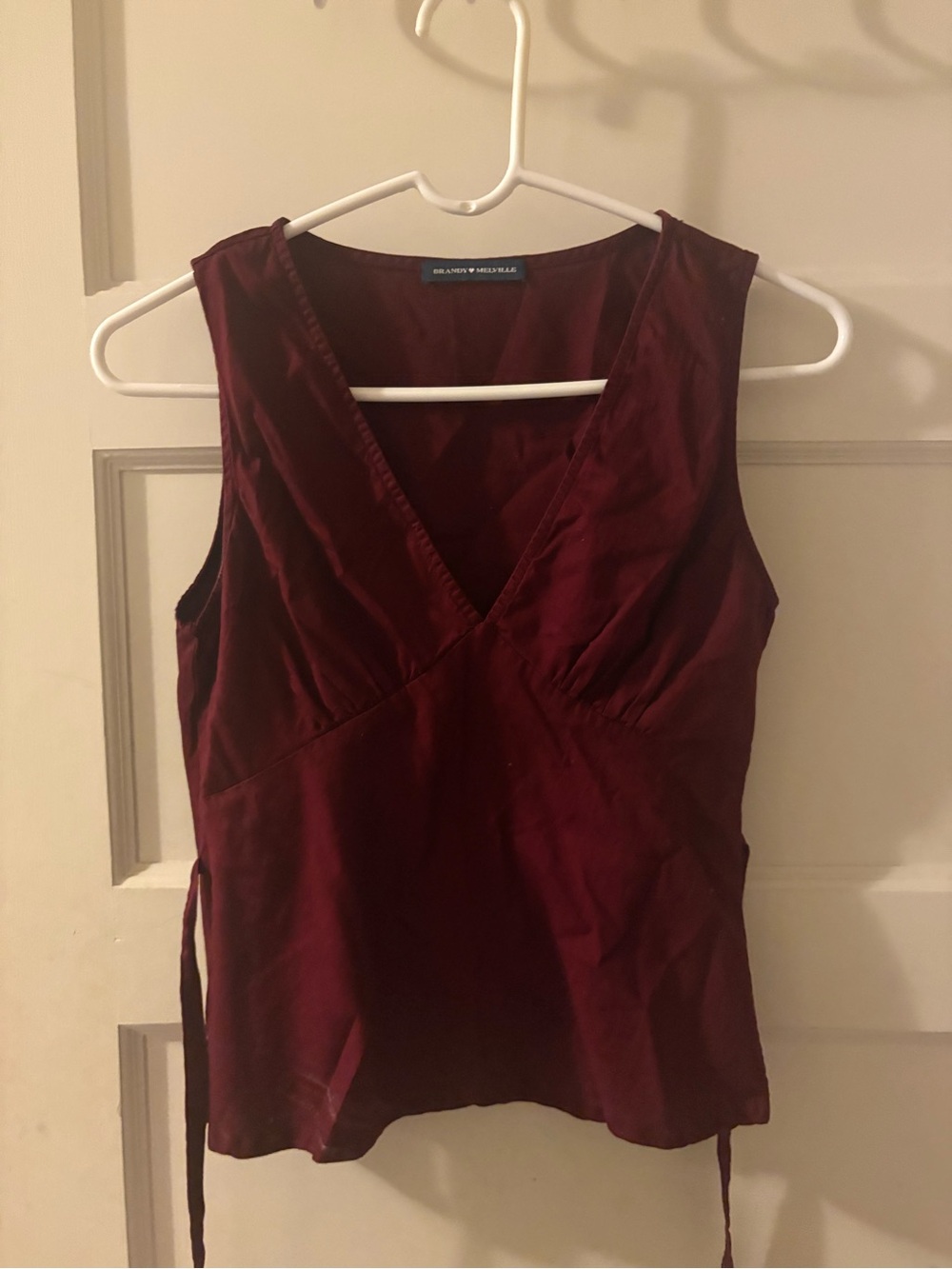Brandy Melville Rafaela Sleeveless Top in Deep Burgundy -